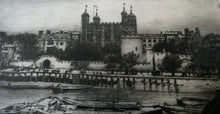 Load image into Gallery viewer, MORTIMER MENPES (1855 - 1938) The Tower of London (1900). Etching and Drypoint. Pencil Signed
