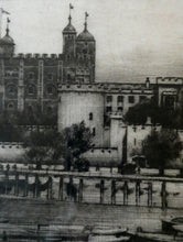 Load image into Gallery viewer, MORTIMER MENPES (1855 - 1938) The Tower of London (1900). Etching and Drypoint. Pencil Signed
