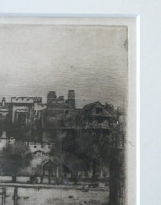 MORTIMER MENPES (1855 - 1938) The Tower of London (1900). Etching and Drypoint. Pencil Signed