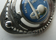 Load image into Gallery viewer, Rare 1930s World&#39;s Fair Souvenir. Silver Brooch for New York World&#39;s Fair 1939
