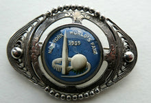 Load image into Gallery viewer, Rare 1930s World&#39;s Fair Souvenir. Silver Brooch for New York World&#39;s Fair 1939
