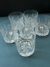 Load image into Gallery viewer, SET OF SIX. Edinburgh Crystal Large Old Fashioned Whisky Tumblers. LOMOND PATTERN 3 1/4 inches
