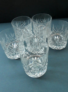 SET OF SIX. Edinburgh Crystal Large Old Fashioned Whisky Tumblers. LOMOND PATTERN 3 1/4 inches