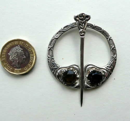  Scottish Silver Penannular Brooch or Clock Pin. Designed by Robert Allison. Edinburgh Hallmark 1961