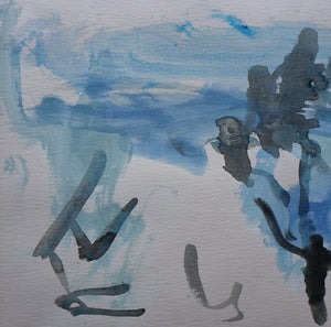 Scottish Art. GEORGE HAIG, 2nd Earl Haig (1918 - 2009) Original Abstract Watercolour Painting: Majorca II