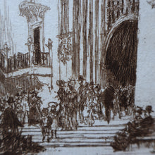 Load image into Gallery viewer, SCOTTISH ART. Sir Muirhead Bone (1876 - 1953). Glasgow International Exhibition 1901. Entrance from the Piazza (The Industrial Hall). Signed in the plate
