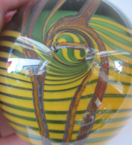 CHRIS BUZZINI 1977 Art Glass Paperweight for Bridgeton Studio, American