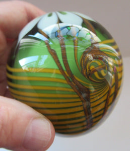 CHRIS BUZZINI 1977 Art Glass Paperweight for Bridgeton Studio, American