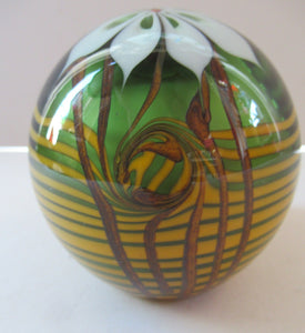 CHRIS BUZZINI 1977 Art Glass Paperweight for Bridgeton Studio, American