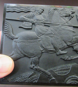 1930s Art Deco Elo Ware Cigar Box. Persian Warrior on Horseback