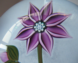 Scottish Paperweight Peter McDougall Pink Flower 2014