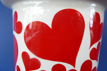 Load image into Gallery viewer, GUSTAVSBERG, Sweden. Rare 1960s Massive Oversized Cup with Red Love Hearts Decoration
