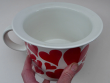 Load image into Gallery viewer, GUSTAVSBERG, Sweden. Rare 1960s Massive Oversized Cup with Red Love Hearts Decoration
