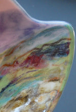 Load image into Gallery viewer, SCOTTISH POTTERY. Pretty Hand-Painted Highland Landscape HIGHLAND Stoneware Dish. Unusual Shape
