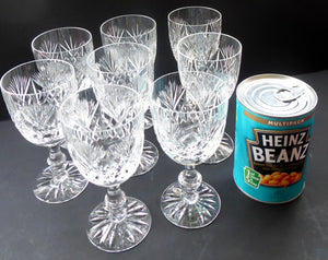 Pair of Vintage 1980s EDINBURGH CRYSTAL Glasses. Iona Pattern. Height: 5 1/4 inches