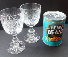 Load image into Gallery viewer, Pair of Vintage 1980s EDINBURGH CRYSTAL Glasses. Iona Pattern. Height: 5 1/4 inches
