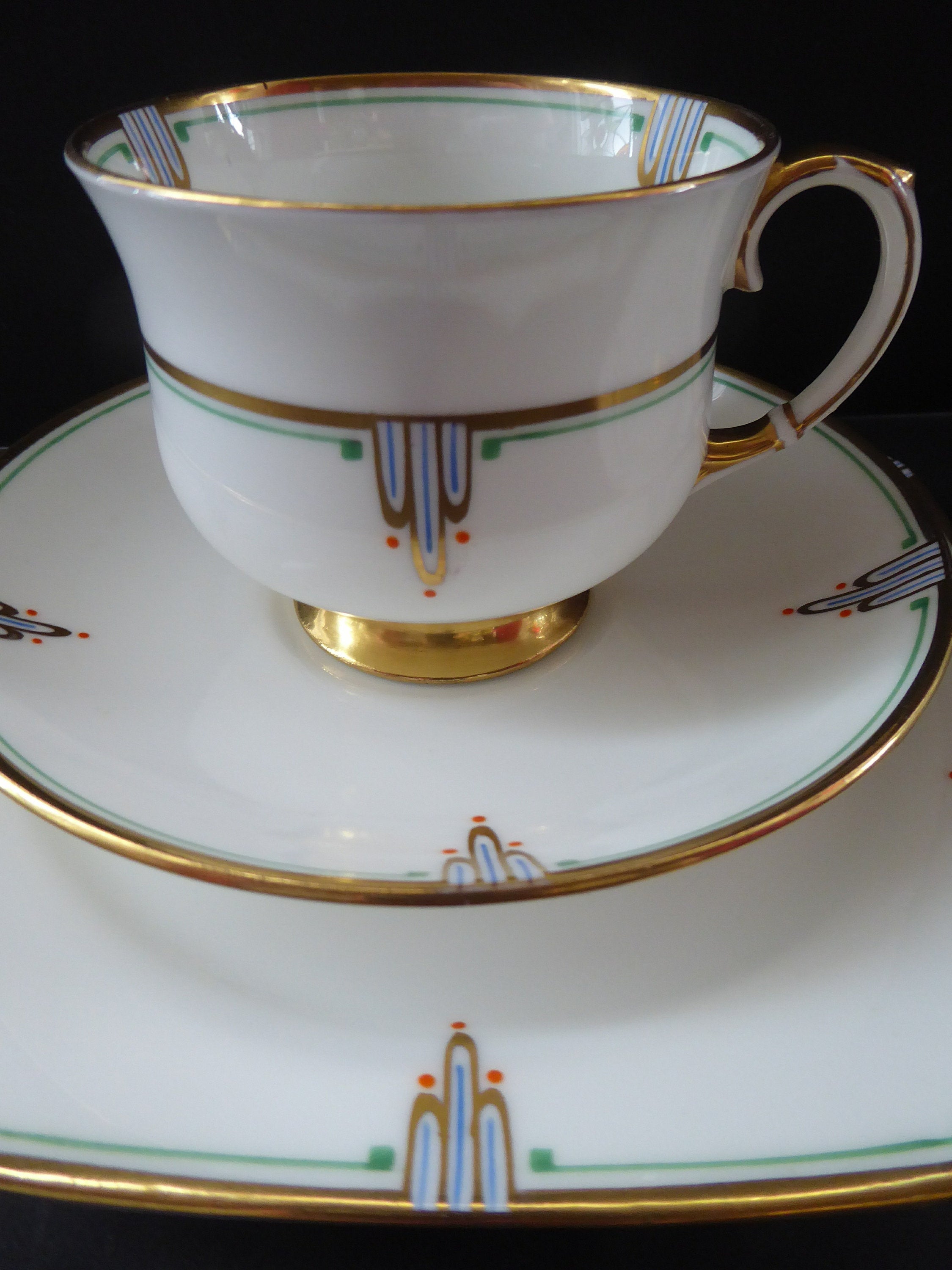 Paragon teacup saucer antique 2024 art deco