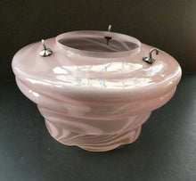 Load image into Gallery viewer, 1930s Art Deco Sugar Pink Swirls Geometric Glass Lamp Shade
