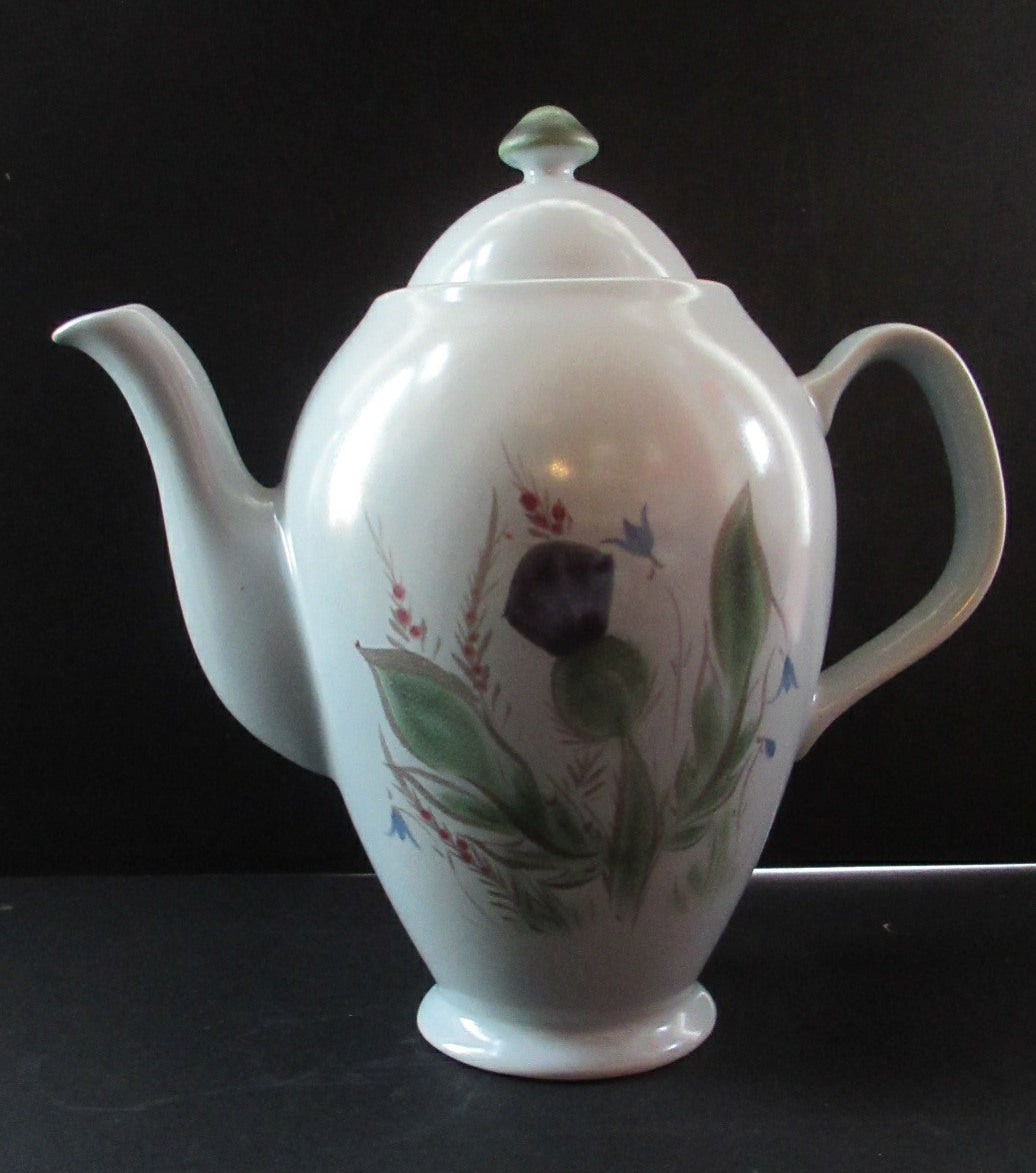 Large 1950s Buchan Portobello Stoneware Pottery Thistle Pattern Teapot