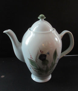 Large 1950s Buchan Portobello Stoneware Pottery Thistle Pattern Teapot