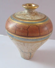 Load image into Gallery viewer, British Studio Pottery Miniature Bottle Vase by Tony Laverick 1990s
