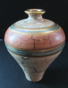 British Studio Pottery Miniature Bottle Vase by Tony Laverick 1990s