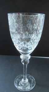 Large Pair of Rogaska Red Wine Queen Crystal Glasses