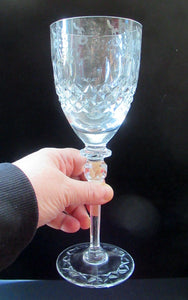 Rogaska Tall Red Wine Crystal Glasses Queen Pattern Vintage