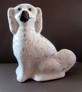 Large Staffordshire Wally Dugs Staffordshire Dogs Chimney Spaniels Victorian Antique