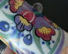 Load image into Gallery viewer, 1930s Truda Carter Poole Pottery Sugar Shaker and Round Pot  Fuchsia Pattern
