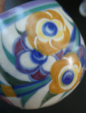 Load image into Gallery viewer, 1930s Truda Carter Poole Pottery Sugar Shaker and Round Pot  Fuchsia Pattern
