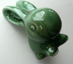 1930s Denby Green Cottonwool Tail Rabbit