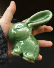 Load image into Gallery viewer, 1930s Denby Green Cottonwool Tail Rabbit
