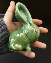 Load image into Gallery viewer, 1930s Denby Green Cottonwool Tail Rabbit
