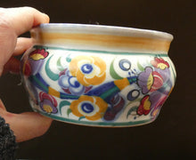 Load image into Gallery viewer, 1930s Art Deco Truda Carter Fuchsia Pattern Shallow Bowl
