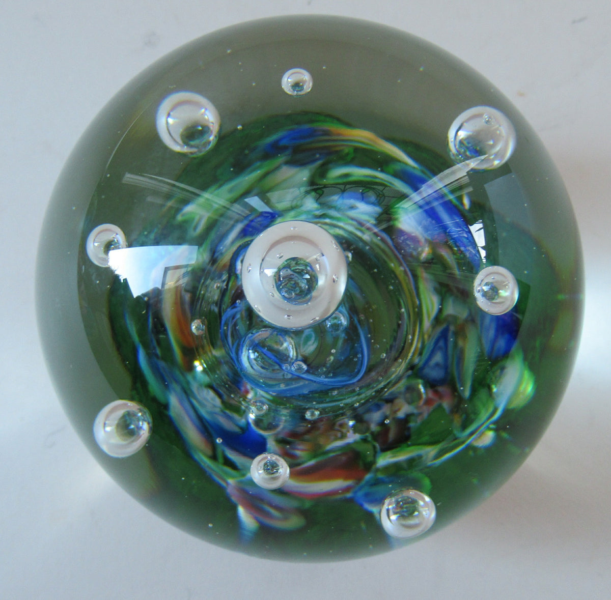 Vintage SCOTTISH Caithness Glass Paperweight: MYRIAD. Made at Oban Stu ...