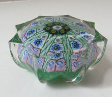 Load image into Gallery viewer, 1970s Scottish Paperweight Strathearn Glass Green Star Shape
