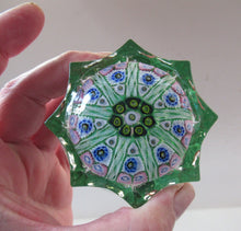 Load image into Gallery viewer, 1970s Scottish Paperweight Strathearn Glass Green Star Shape
