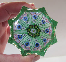 Load image into Gallery viewer, 1970s Scottish Paperweight Strathearn Glass Green Star Shape
