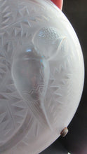 Load image into Gallery viewer, Art Deco Shade. P D&#39;avesn France Signed Glass Plaffonier with Bird Decoration
