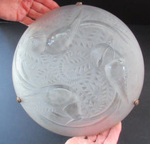 Load image into Gallery viewer, Art Deco Shade. P D&#39;avesn France Signed Glass Plaffonier with Bird Decoration
