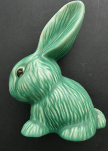 Vintage 1930s Flaxman Wade Heath Green Rabbit 7 1/2 inches