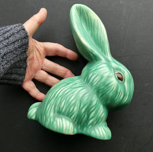 Vintage 1930s Flaxman Wade Heath Green Rabbit 7 1/2 inches