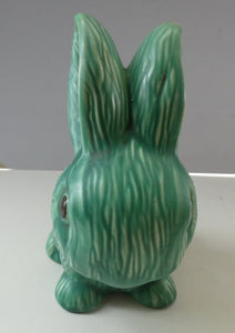 Vintage 1930s Flaxman Wade Heath Green Rabbit 7 1/2 inches