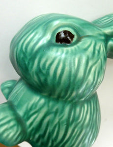 Vintage 1930s Flaxman Wade Heath Green Rabbit 7 1/2 inches