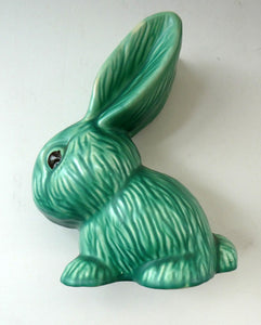 Vintage 1930s Flaxman Wade Heath Green Rabbit 7 1/2 inches