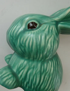 Vintage 1930s Flaxman Wade Heath Green Rabbit 7 1/2 inches