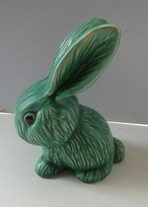 Vintage 1930s Flaxman Wade Heath Green Rabbit 7 1/2 inches