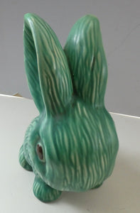 Vintage 1930s Flaxman Wade Heath Green Rabbit 7 1/2 inches