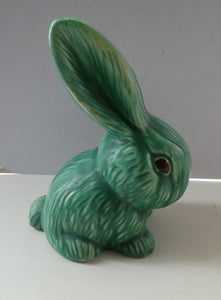 Vintage 1930s Flaxman Wade Heath Green Rabbit 7 1/2 inches